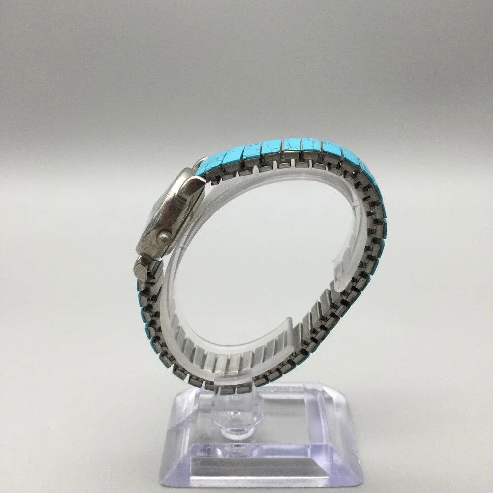Vintage Gitano Womens Watch 25mm Blue Dial Stretch Band Rivoli New Battery